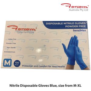 Disposable Nitrile Gloves – Blue, Powder Free, S-XL Sizes