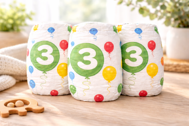 Pure Joy Nappy - Size 3, 6-11 kgs, 208 Nappies Per Carton.