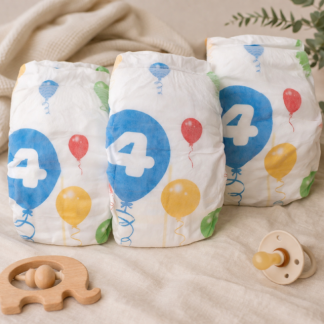 Pure Joy Nappy - Size 4, 10-15 kgs, 184 Nappies Per Carton.