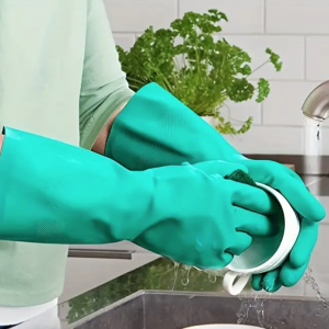 Green Chemical Resistant Nitrile Gloves