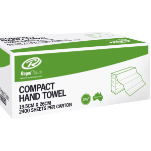 Royal Touch 2 Ply Compact Hand Towel (19.5 × 26 cm)